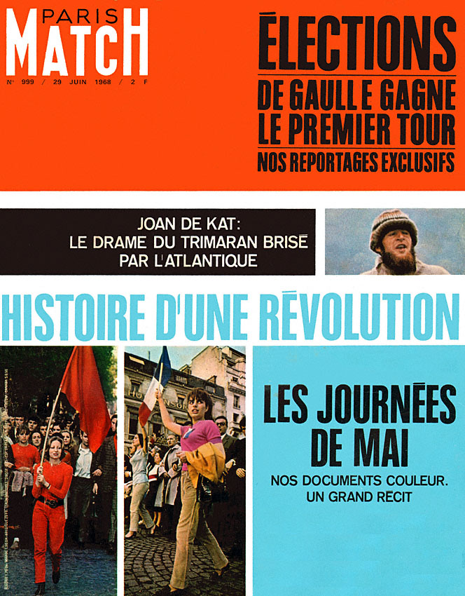 Paris match issue 999 from June 1968