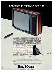 Advert Bang & Olufsen 1983