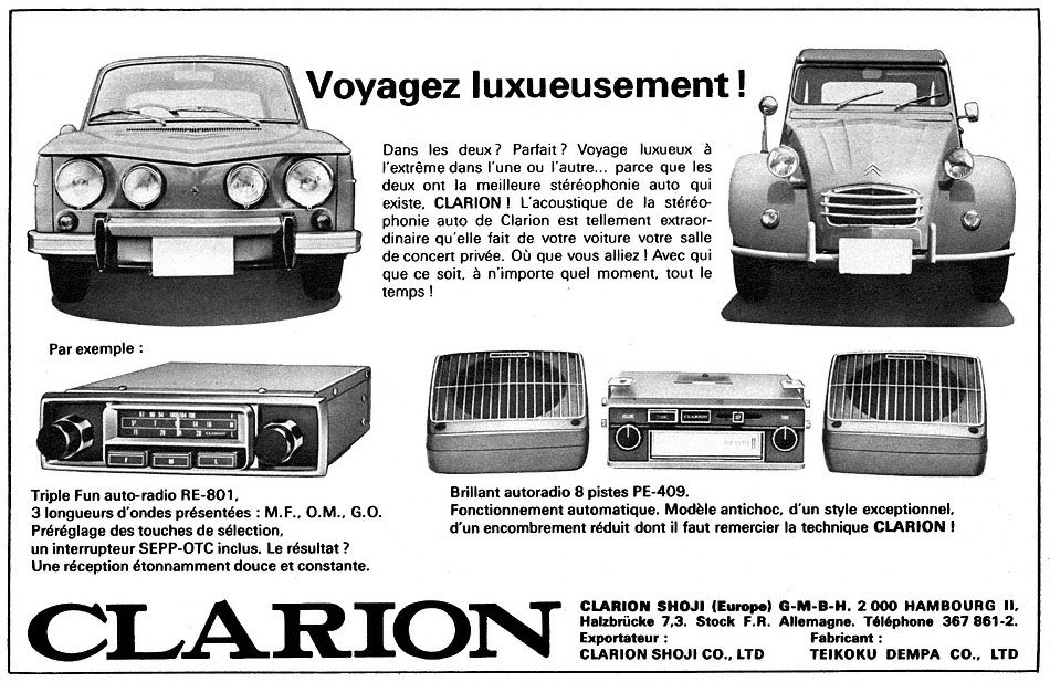 Advert Clarion 1969