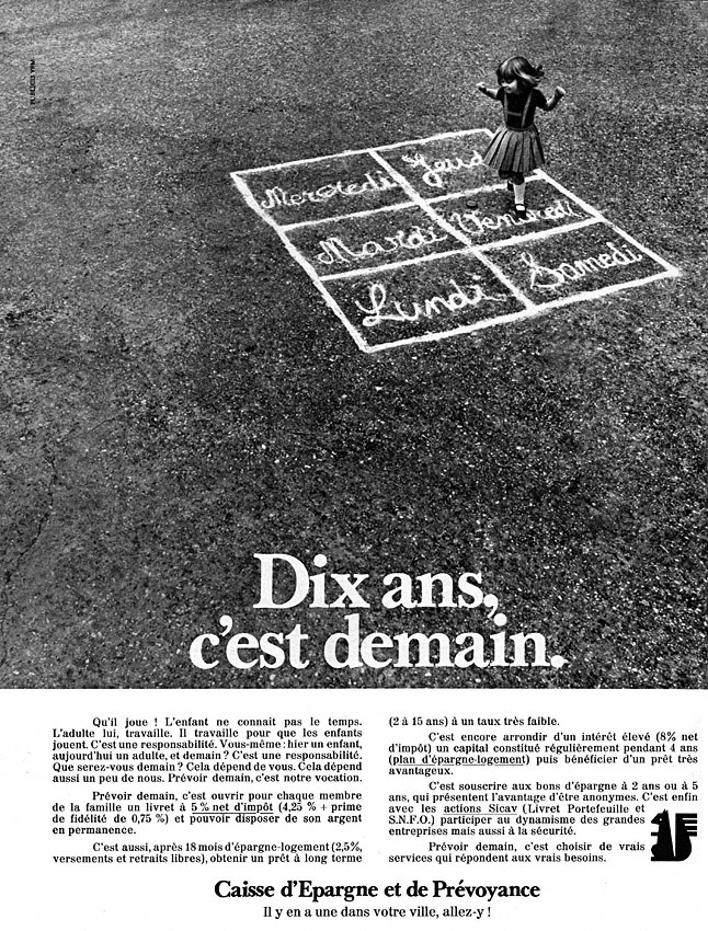 Advert Caisse Epargne 1970