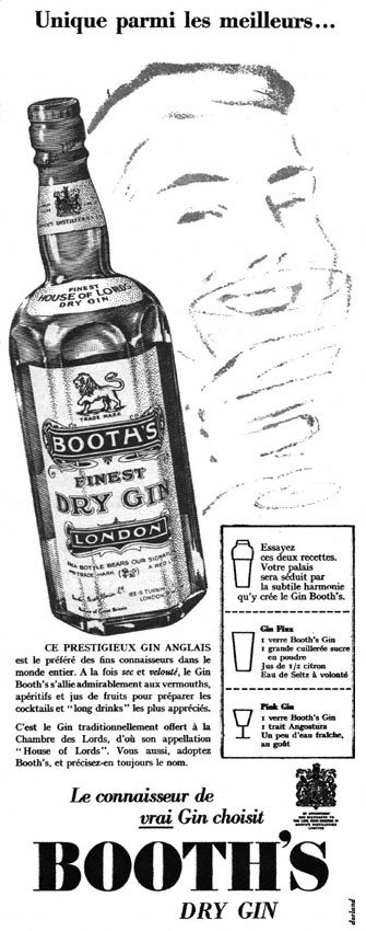 Advert Booth's 1952