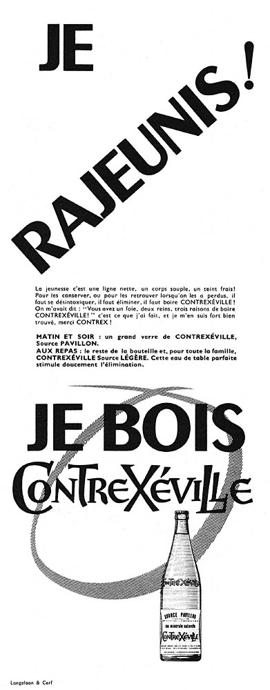 Advert Contrexeville 1955