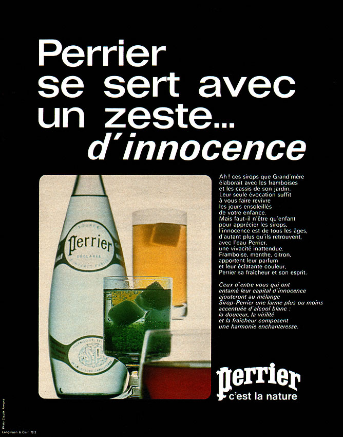 Advert Perrier 1971