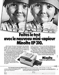 Advert Minolta 1980
