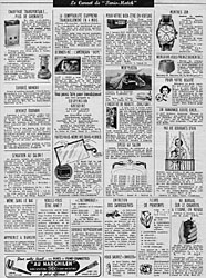 Advert Carnets Match 1952