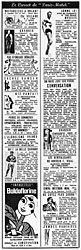 Advert Carnets Match 1965