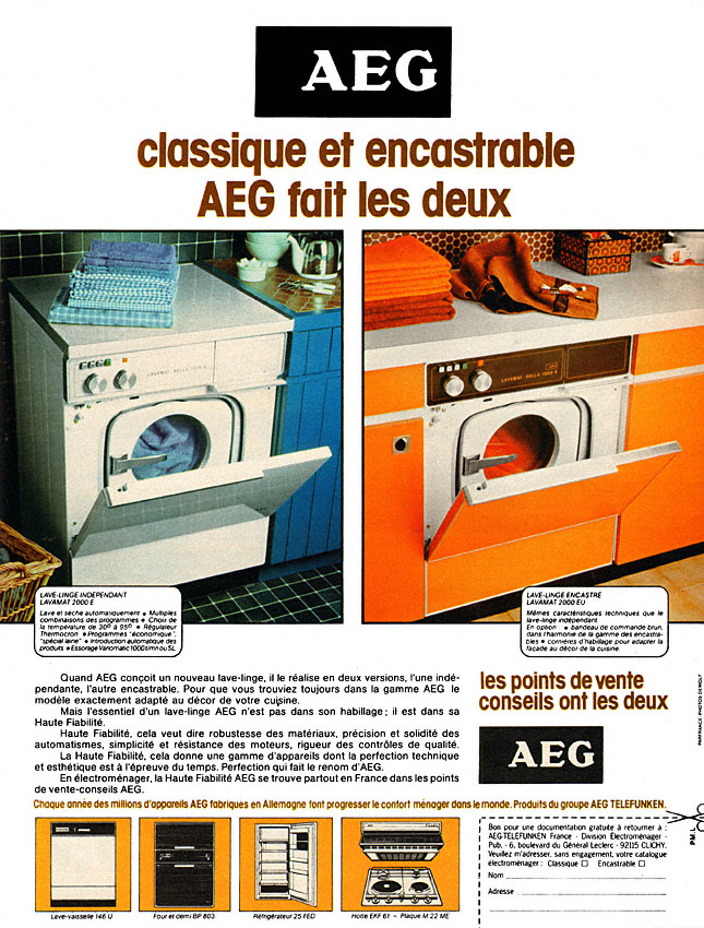 Advert Aeg 1977