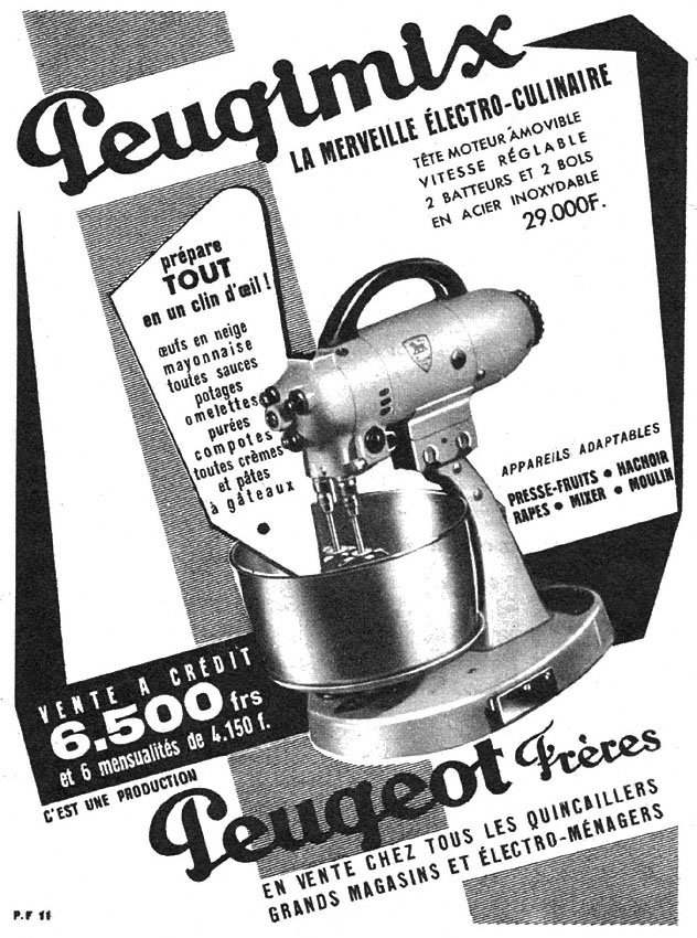Advert Peugeot 1955