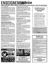 Advert Enseignement Service 1970