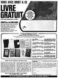 Advert Club Franais du Livre 1965