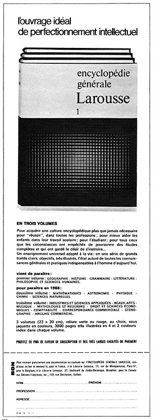 Advert Larousse 1967