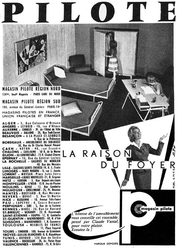 Advert Magasin Pilote 1958