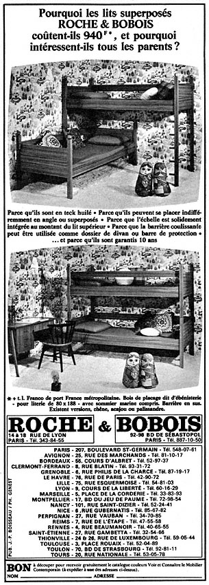 Advert Roche & Bobois 1967