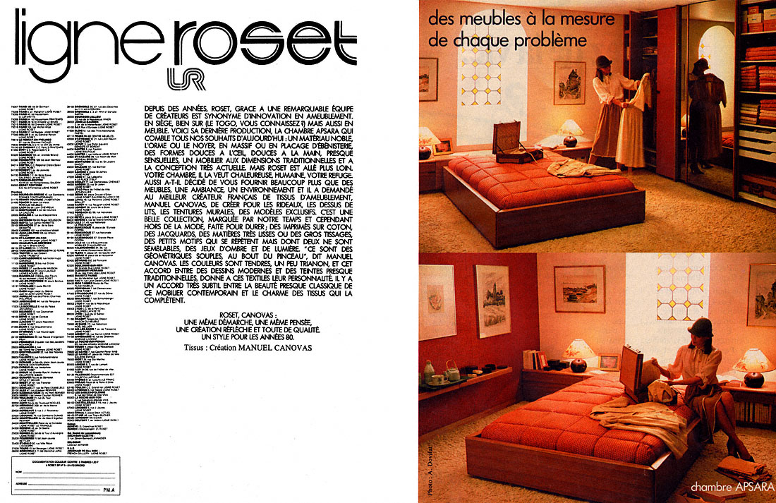 Advert Roset 1980