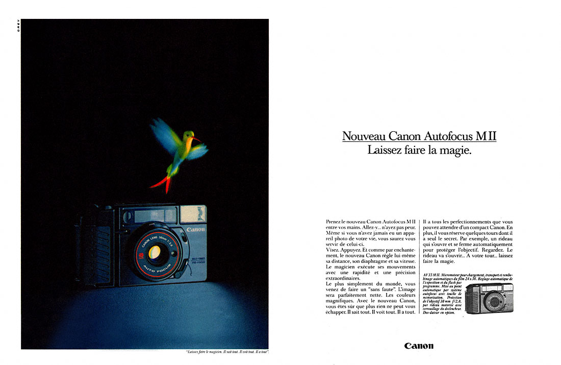 Advert Canon 1983