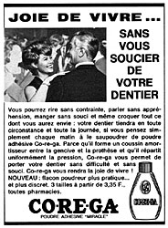 Advert Corega 1970