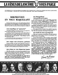 Advert Lancme 1952