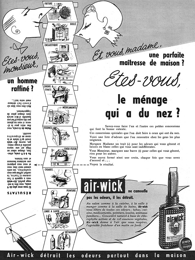 Advert Air-Wick 1952