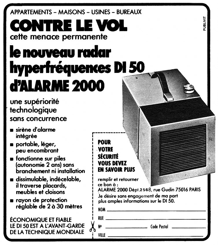 Advert Alarme 2000 1976