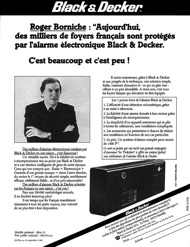 Advert Black & Decker 1982