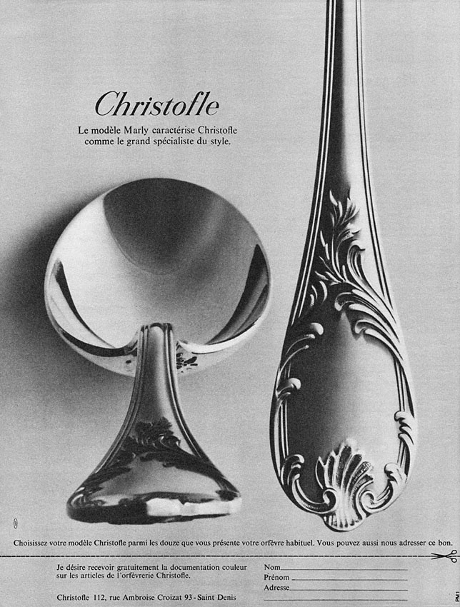 Advert Christofle 1969