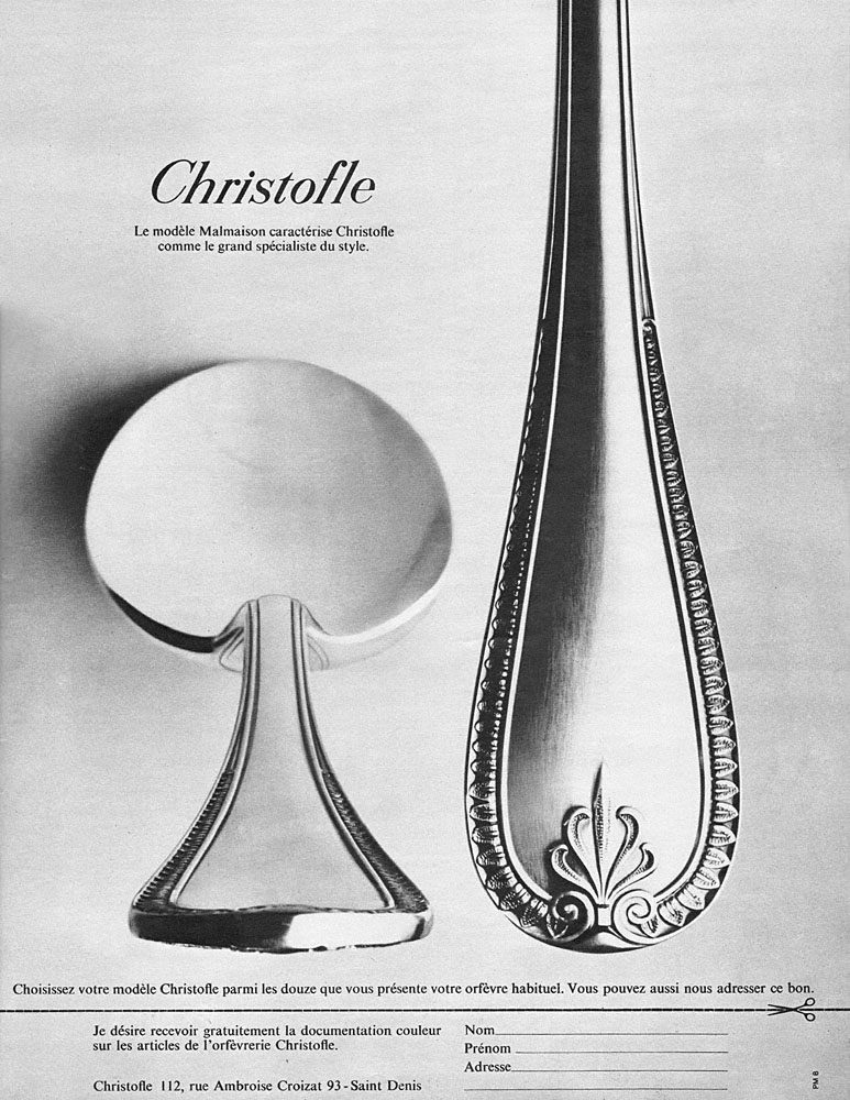 Advert Christofle 1969
