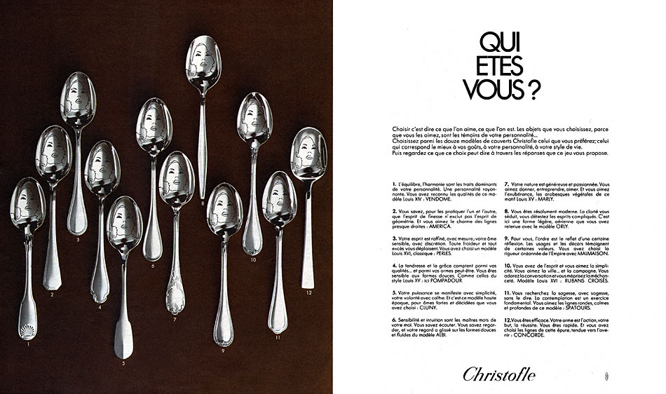 Advert Christofle 1974