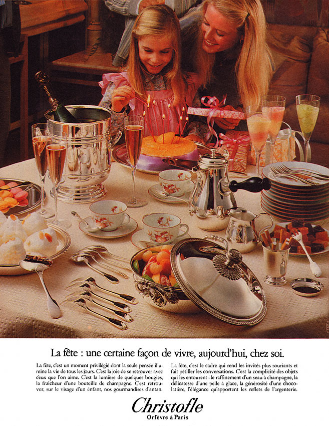 Advert Christofle 1981