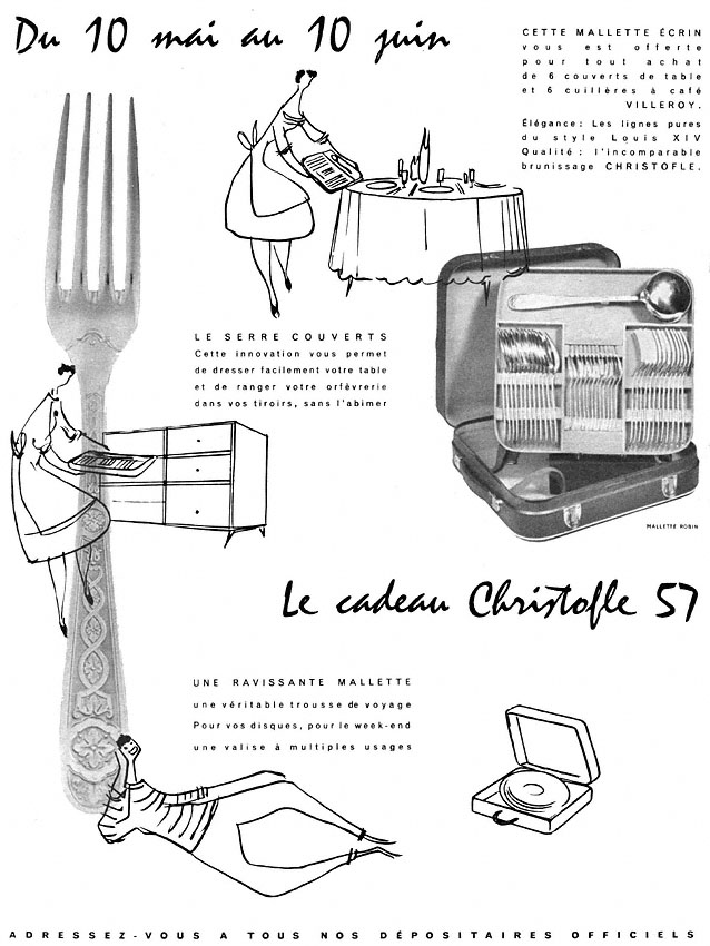 Advert Christofle 1957