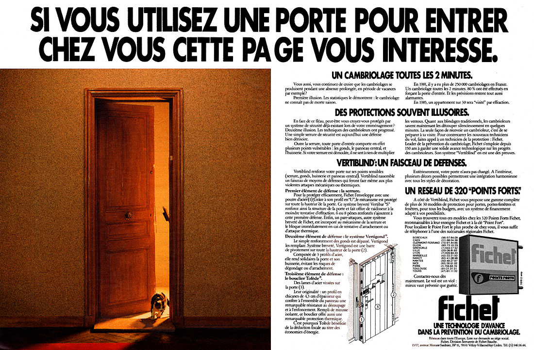 Advert Fichet 1983