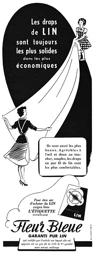 Advert Fleur bleue 1954