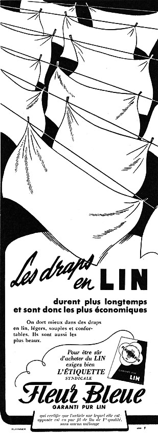 Advert Fleur bleue 1954