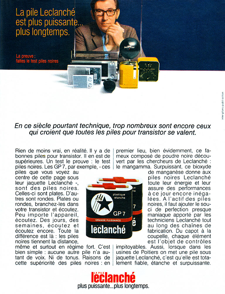 Advert Leclanche 1969