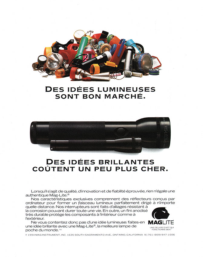 Advert Maglite 1994