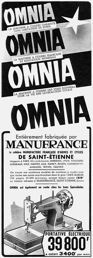 Advert Omnia 1958