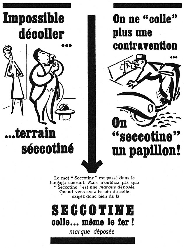 Advert Seccotine 1954