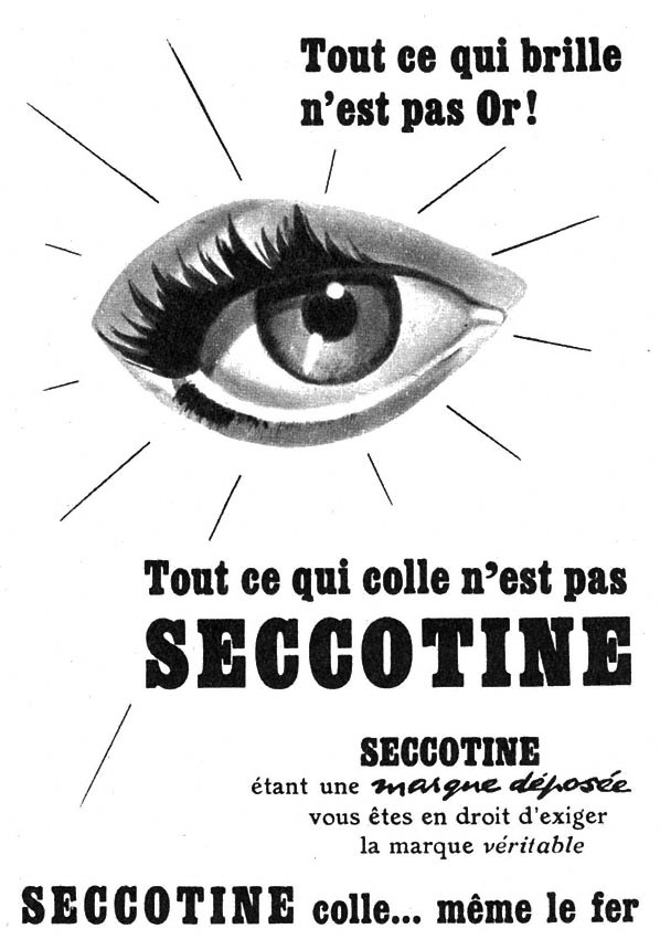 Advert Seccotine 1955