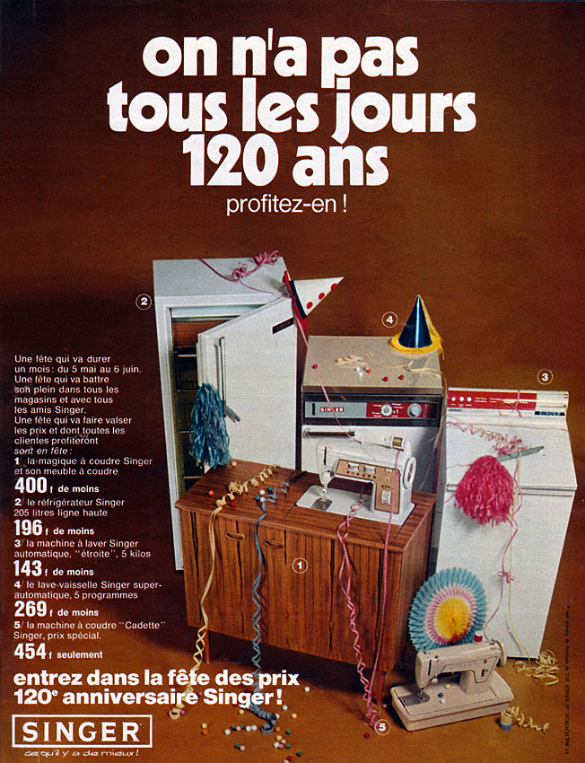 Advert Singer 1970