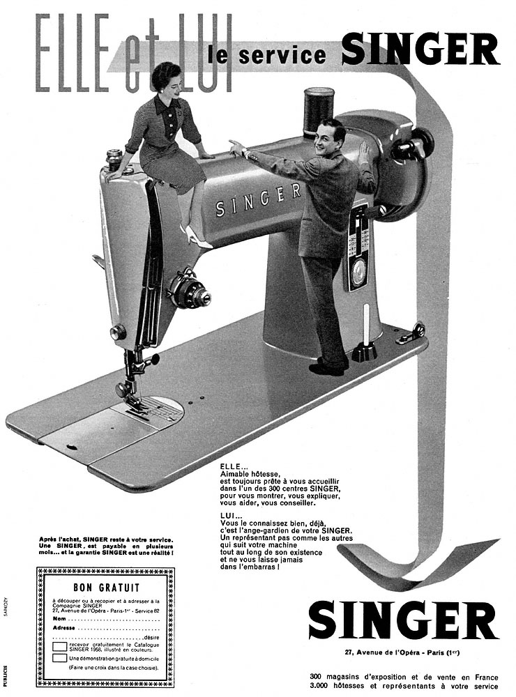 Advert Singer 1958