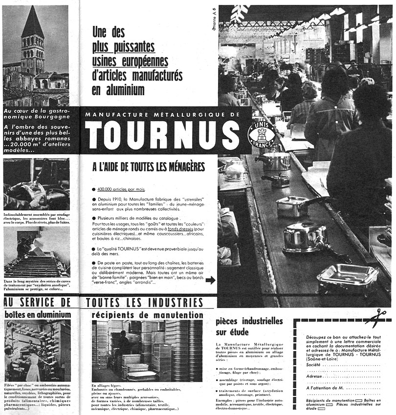 Advert Tournus 1960