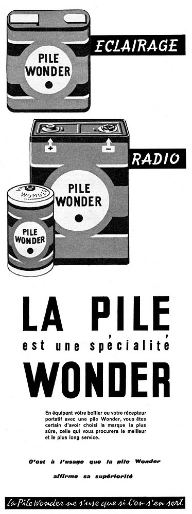Advert Wonder 1958