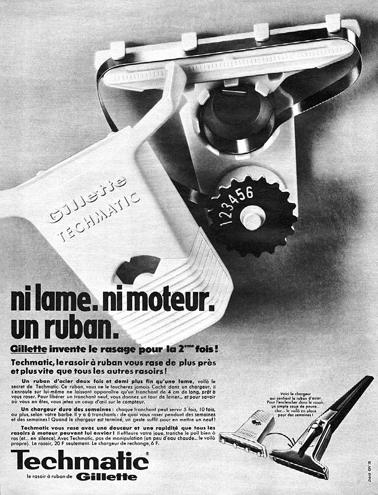 Advert Gilette 1968