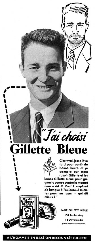 Advert Gilette 1953