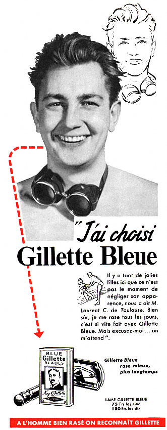 Advert Gilette 1954