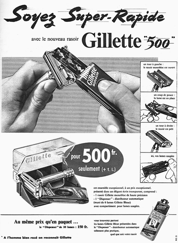 Advert Gilette 1955