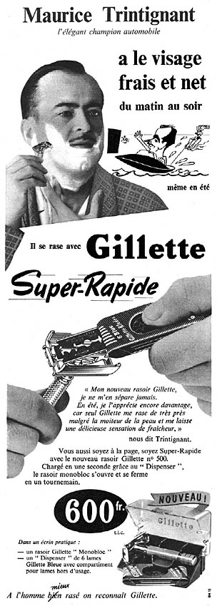 Advert Gilette 1957