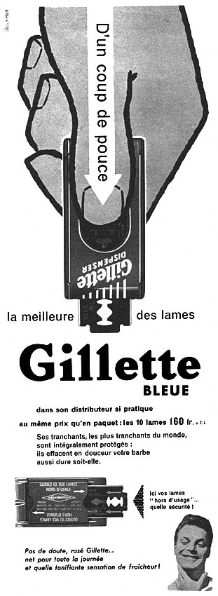 Advert Gilette 1958