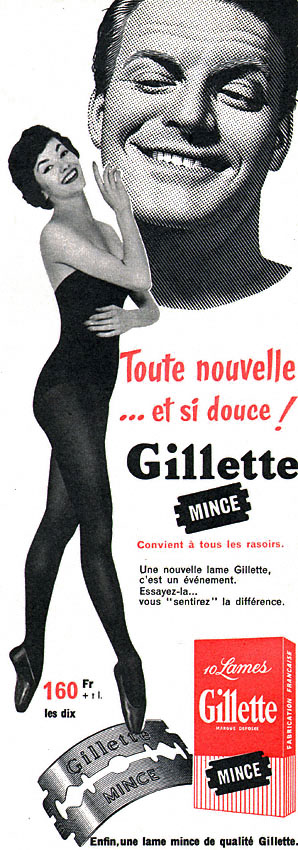 Advert Gilette 1958