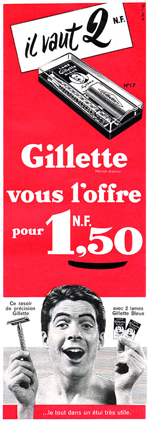 Advert Gilette 1960