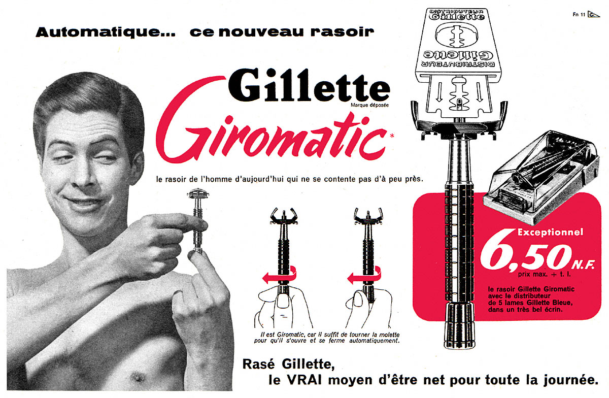 Advert Gilette 1960